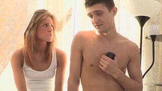 Beef bayonet hardens with delightful blonde Melanie’s gash
