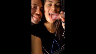 Wife sucks dick in front of cuckold husband